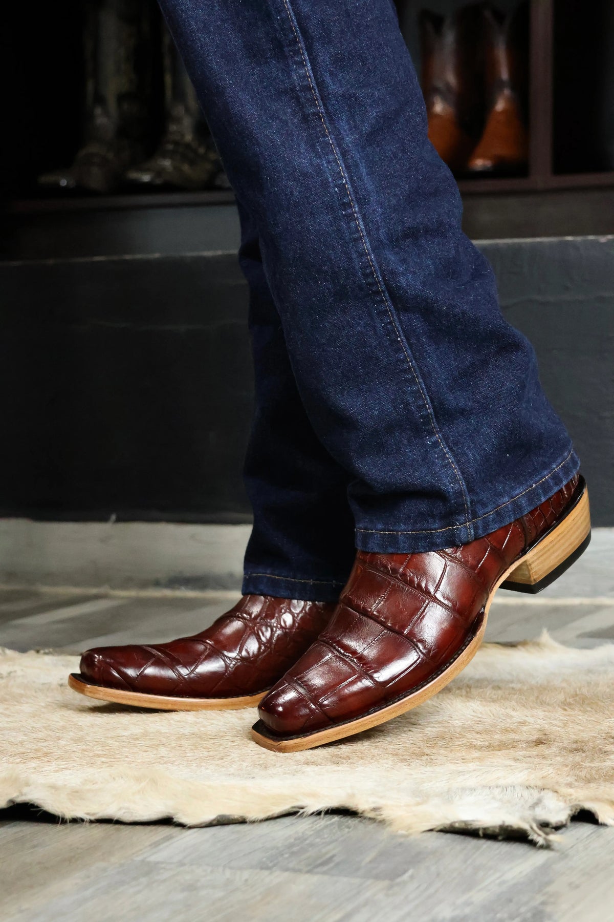 Cowboy Nevada Cocodrilo Alligator Vino