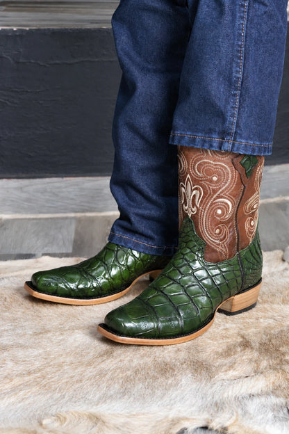 Cowboy Nevada Cocodrilo Alligator Verde