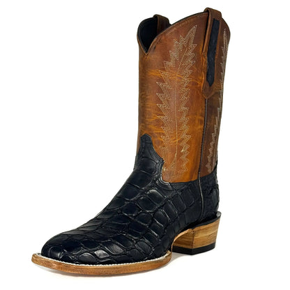 Cowboy Francesa Cocodrilo Alligator Negro