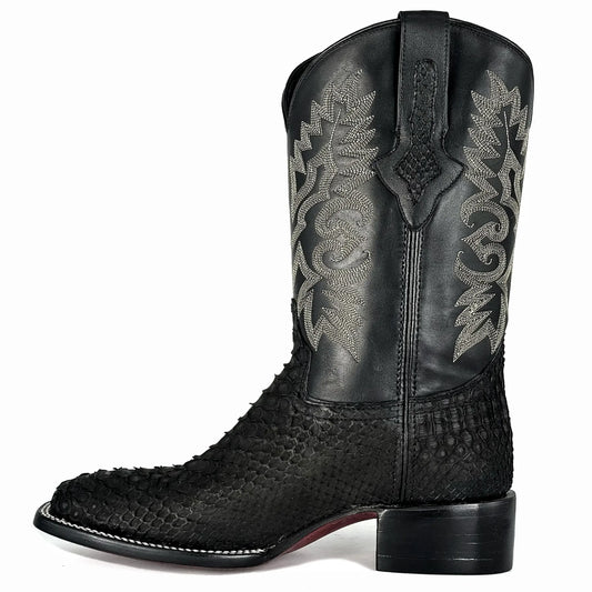 Cowboy Bulldog Pitón Nobuck Negro