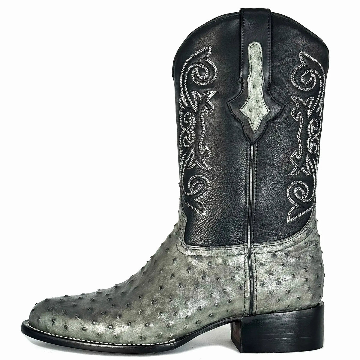 Cowboy Oval Avestruz Gris