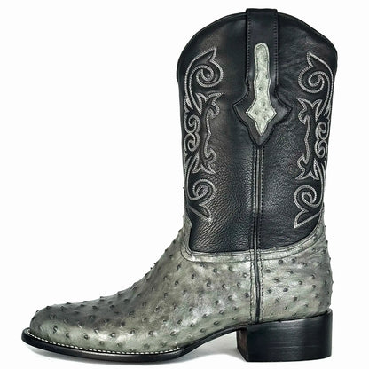 Cowboy Oval Avestruz Gris