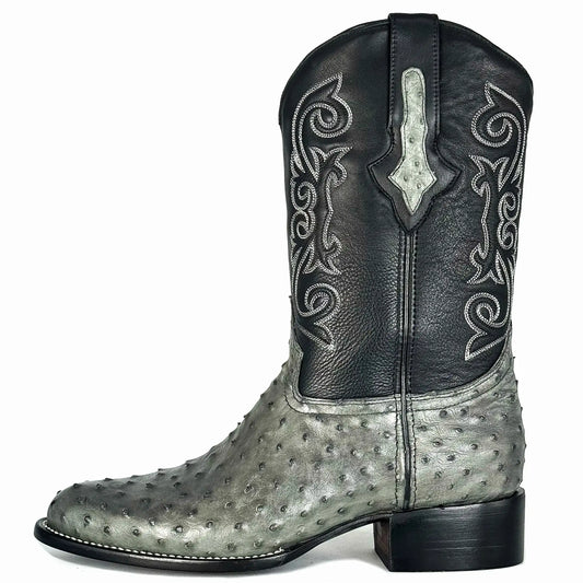 Cowboy Oval Avestruz Gris