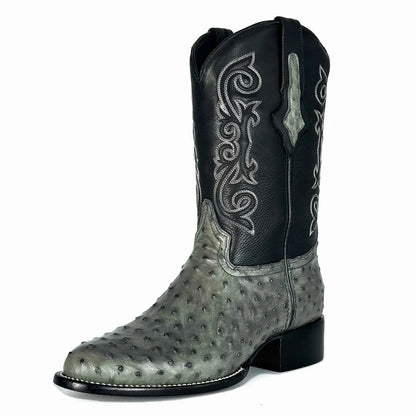 Cowboy Oval Avestruz Gris
