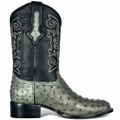 Cowboy Oval Avestruz Gris