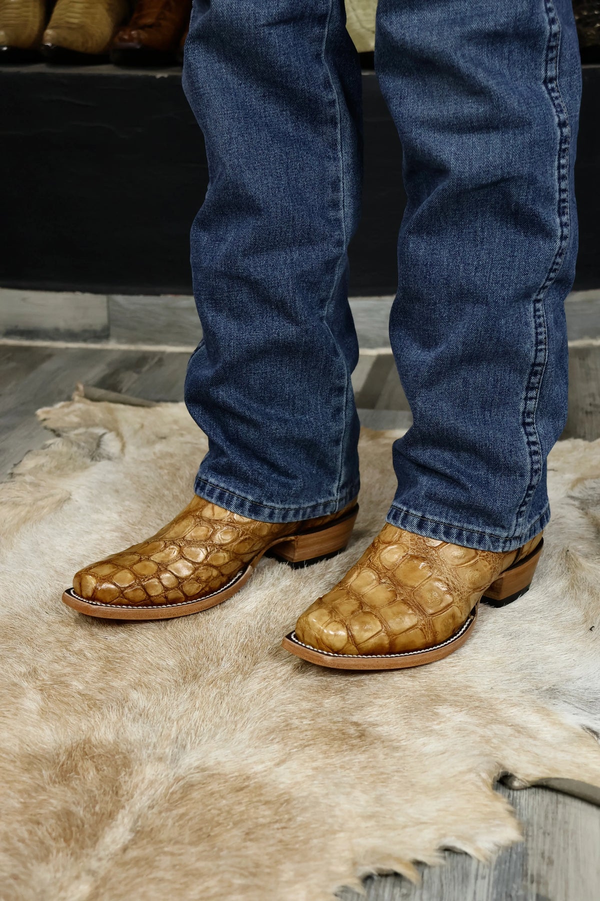 Cowboy Nevada Cocodrilo Alligator Beige