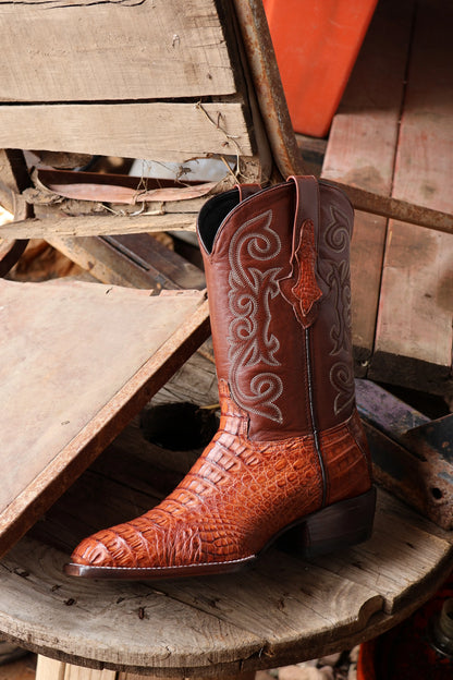 Cowboy Francesa Lomo Cocodrilo Fuscus Cognac