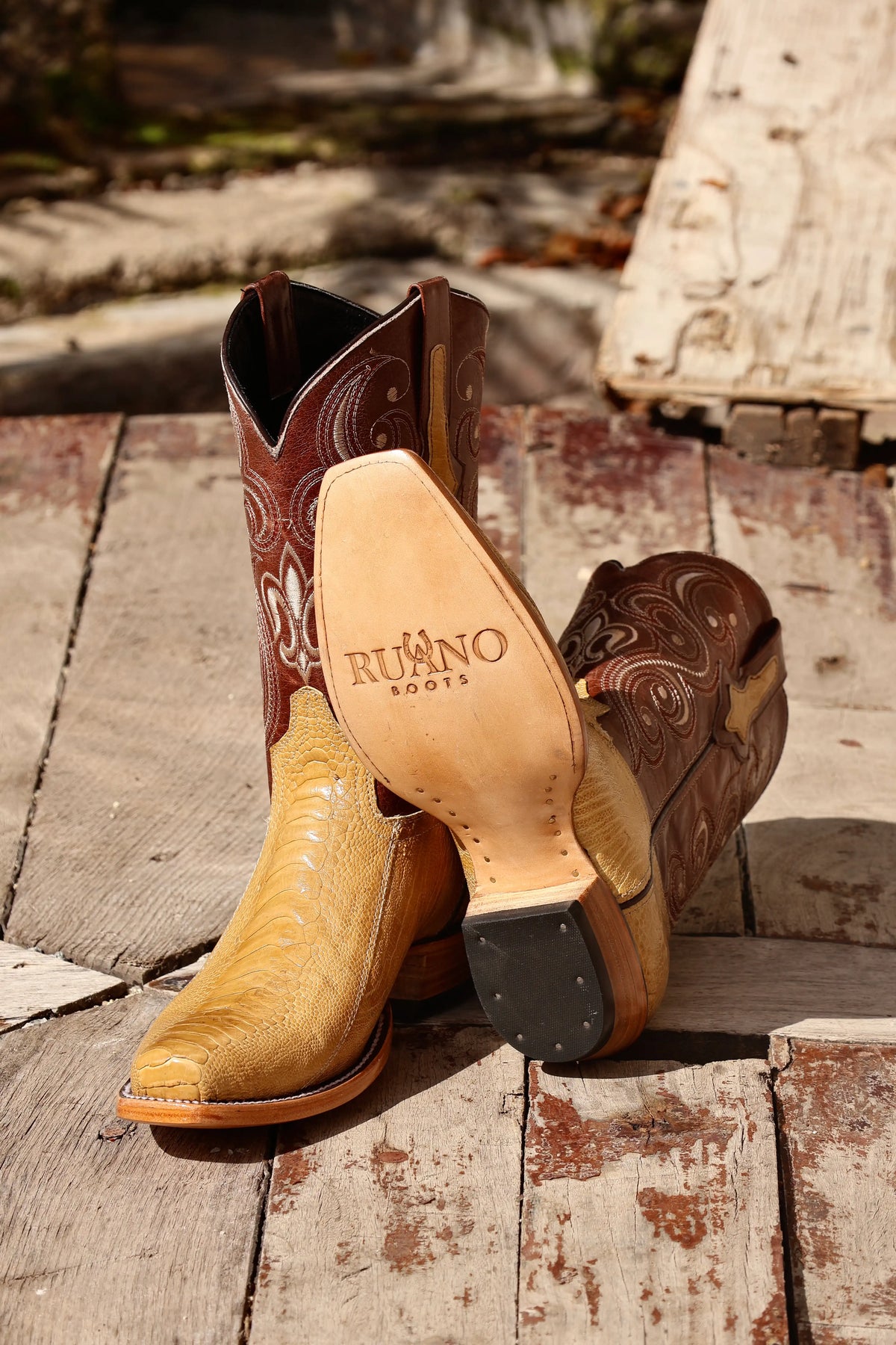 Cowboy Nevada Pata Avestruz Beige