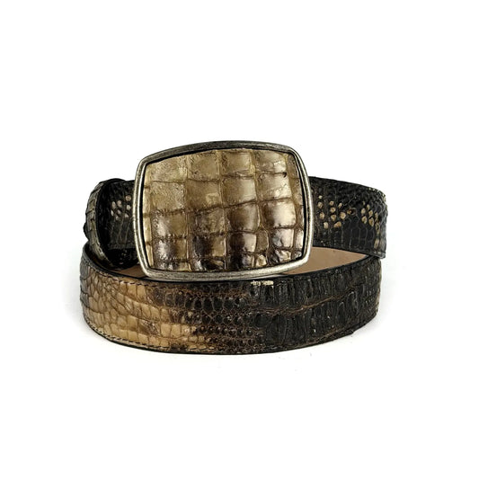 Cinto Cocodrilo Alligator Natural