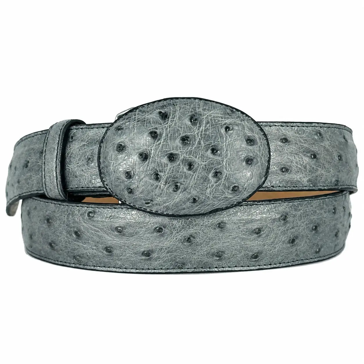 Cinto Avestruz Gris