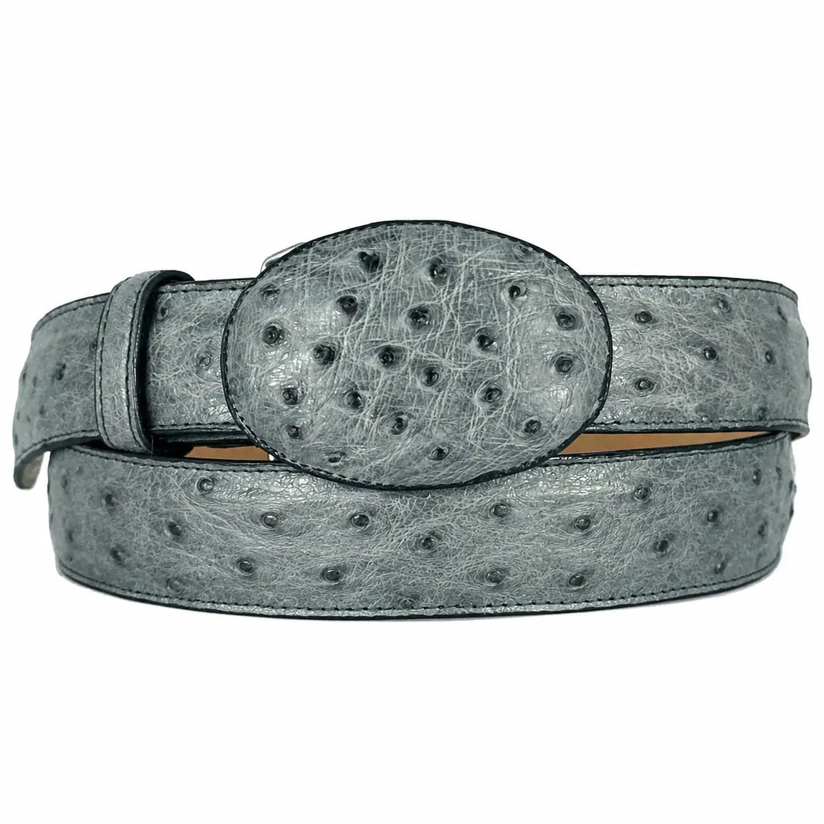 Cinto Avestruz Gris