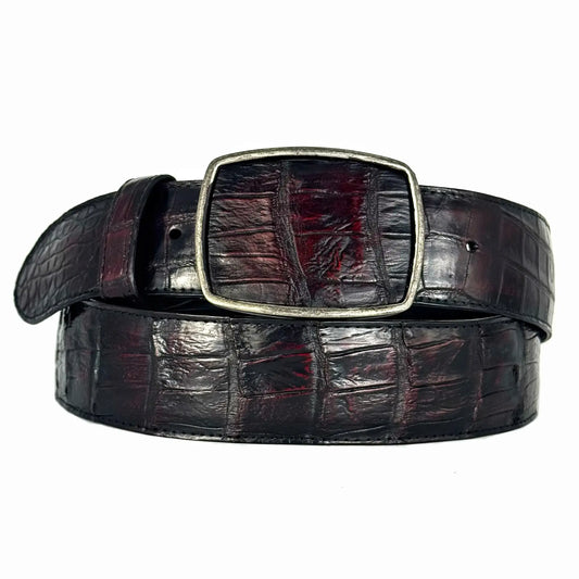 Cinto Cocodrilo Black Cherry 2 Pulgadas