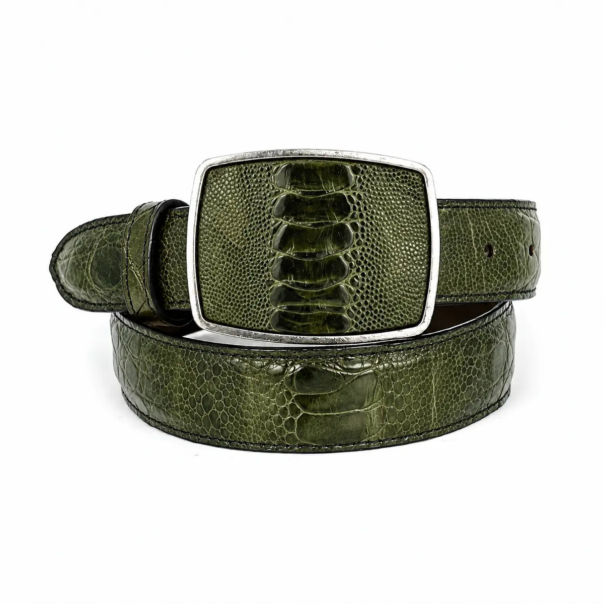 Cinto Pata de Avestruz Verde