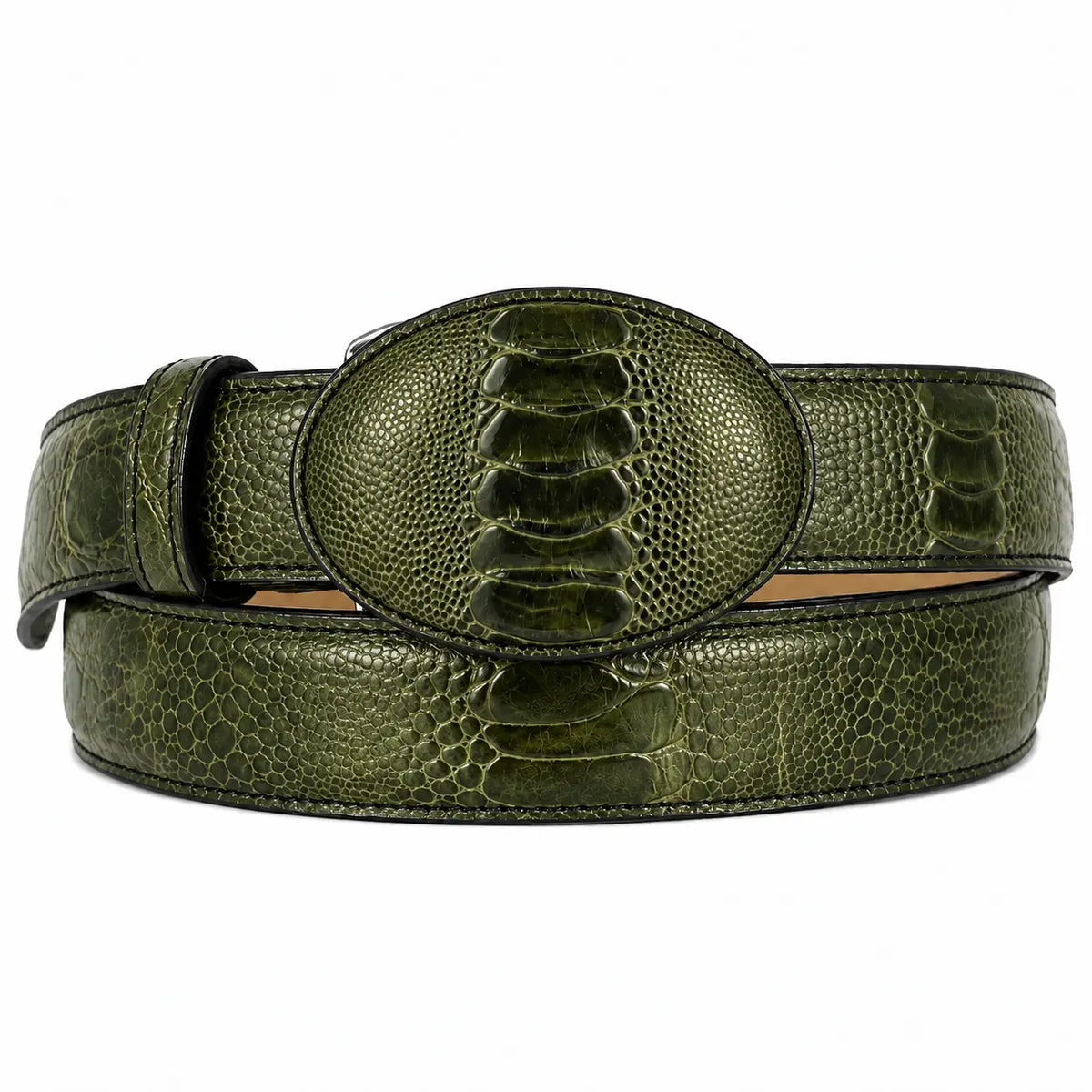 Cinto Pata de Avestruz Verde