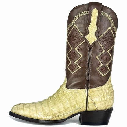 Cowboy Oval Clásica Cola Cocodrilo Hueso