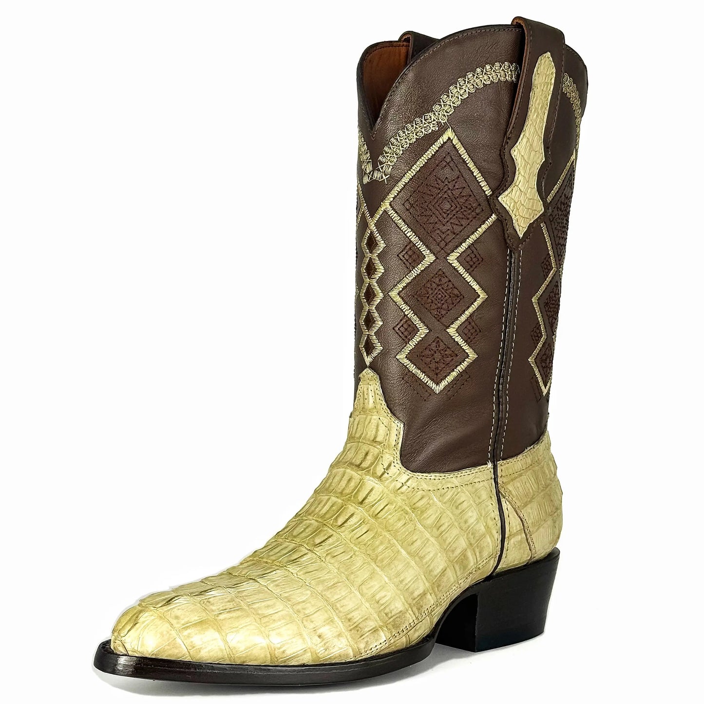 Cowboy Oval Clásica Cola Cocodrilo Hueso