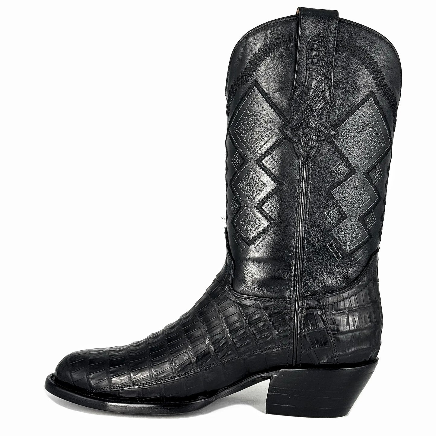Cowboy Oval Cocodrilo Negro