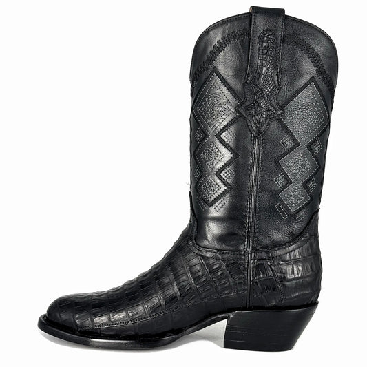 Cowboy Oval Cocodrilo Negro