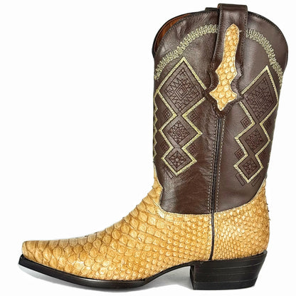 Cowboy Texana Pitón Beige