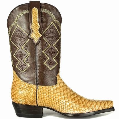 Cowboy Texana Pitón Beige