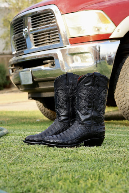 Cowboy Oval Cocodrilo Negro